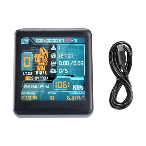 Nerdminer Bitcoin Miner, APKLVSR Nerd Miner NM Smart TV ESP32 BTC Solo Lottery Miner con reloj de mesa