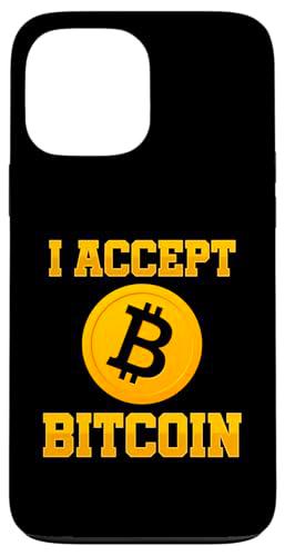 Acepto Bitcoin BTC Moneda Dinero Cripto Regalo Carcasa para iPhone 13 Pro MAX