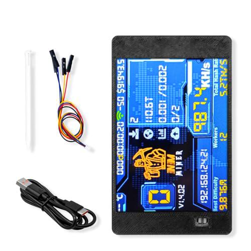 NerdMiner V2 Mining Bitcoin con carcasa negra Binghe 1060KH/s NerdMiner V2 Bitcoin Miner con pantalla TFT de 2,8 pulgadas ESP32 Bitcoin Miner BTC Solo Lottery Miner Bitcoin Crypto Lottery Miner con