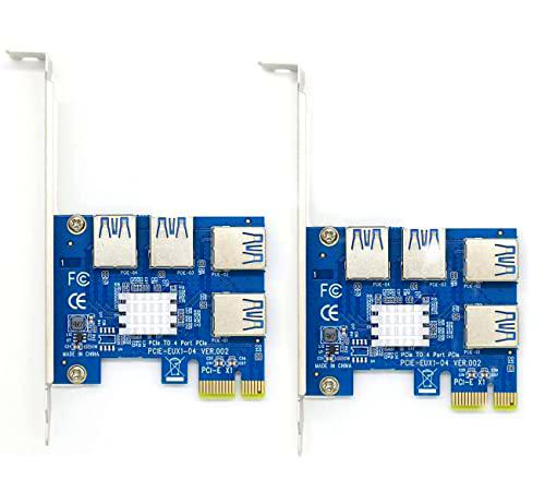 YTDTKJ PCIE PCI-Express Riser Card PCI 1 a 4 ranuras de adaptador de corriente 1 a 16 puertos USB 3.0 PCIE para adaptador de miniera BTC Bitcoin Mining