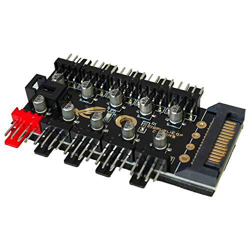 GiDan PWM - Controlador de ventilador, hub/divisor para ventiladores de 4 pines y 3 pines